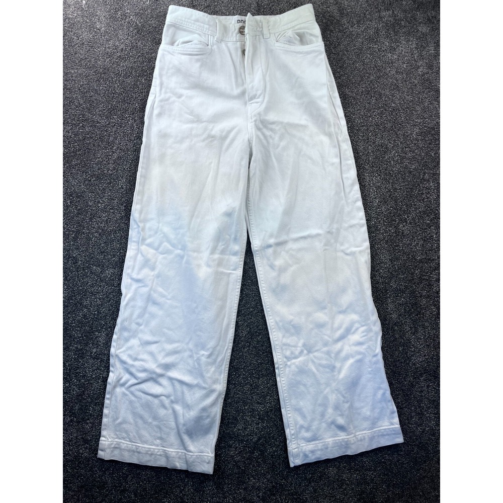 BDG Urban Outfitters Jeans Women W26 Straight Loose Flood High Rise Cotton White